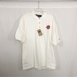 NEW Jantzen Vintage Herman’s Sporting Goods Golf Polo Shirt, Size XL, White